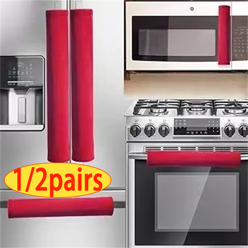 Kitchen Appliances With Red Knobs - 2 stks/set Koelkast Deurgreep Cover Keukenapparaat