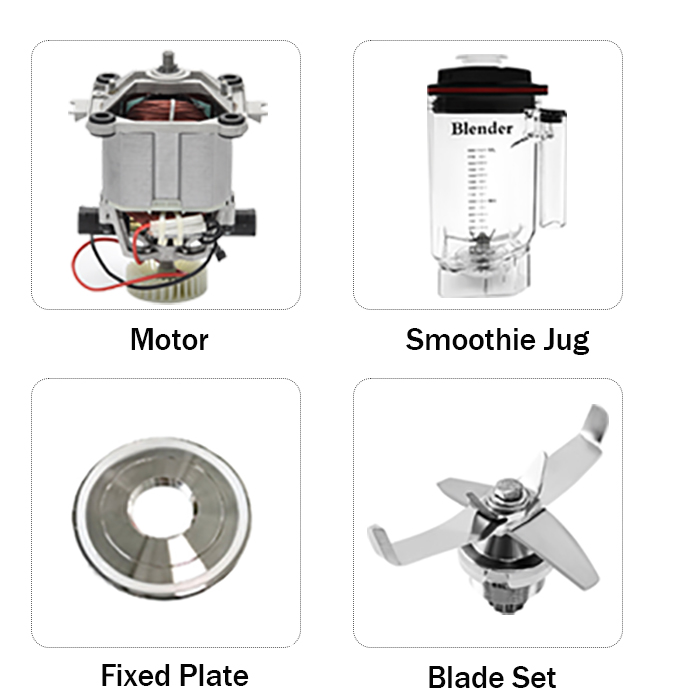 Blender High Power - Krachtige 1.8L professionele keukenapparatuur witte heavy-duty