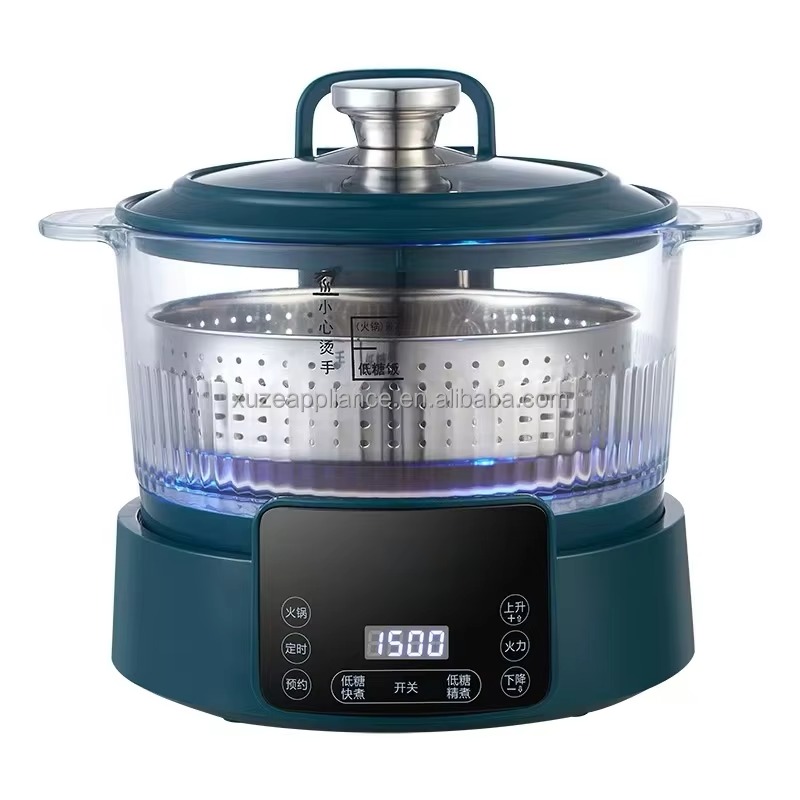 Hot Pot Electric - Suikerarme donkergroene 5L rijstkoker elektrische hotpot