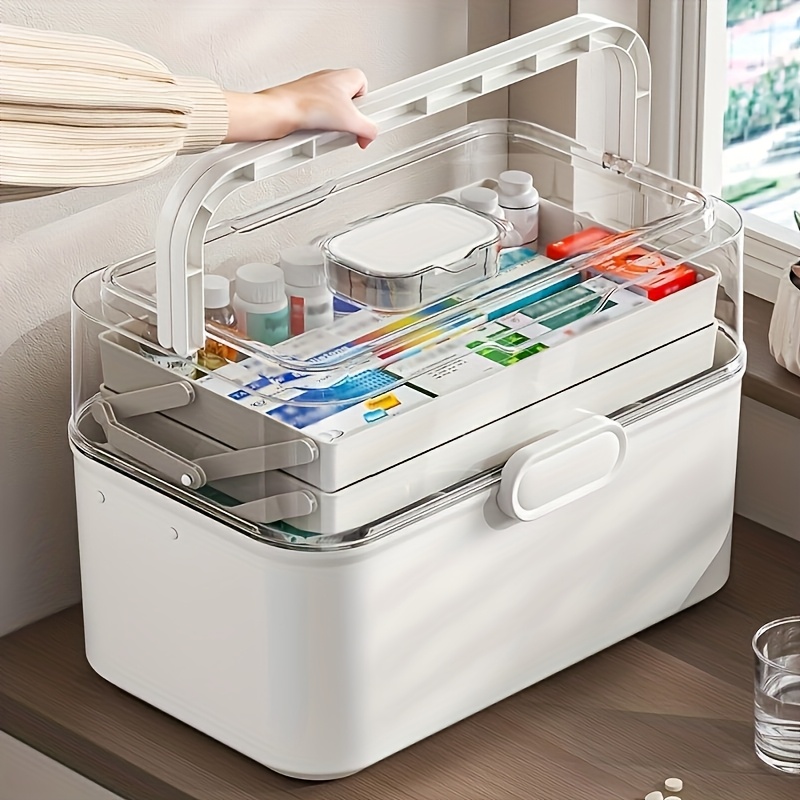 Kitchen Appliances In White - Medicijnopbergdoos/distributiedoos met doorzichtig deksel en grote