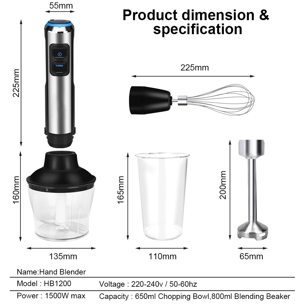 4 in 1 krachtige handstaafmixe - Blender High Power recensie en prijs