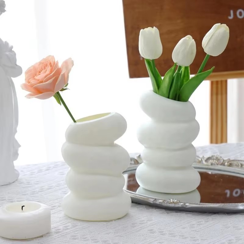 1PC Plastic Spiraal Witte Vaas - Kitchen Appliances In White recensie en prijs