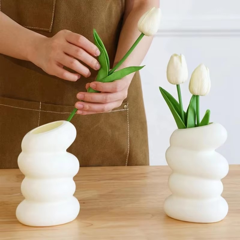 1PC Plastic Spiraal Witte Vaas - Kitchen Appliances In White recensie en prijs
